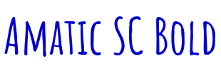 Amatic SC Bold font
